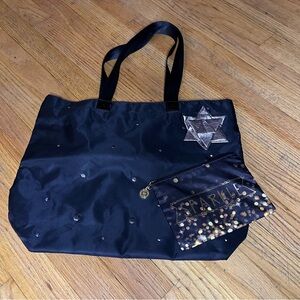 Bath and Body Works Black Tote with Small Pouch